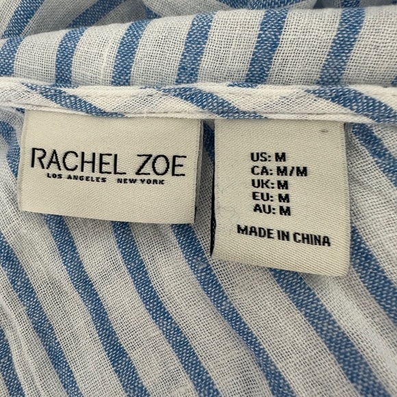 🛍️Rachel Zoe blue white sleeveless dress Size M - Picture 2 of 6